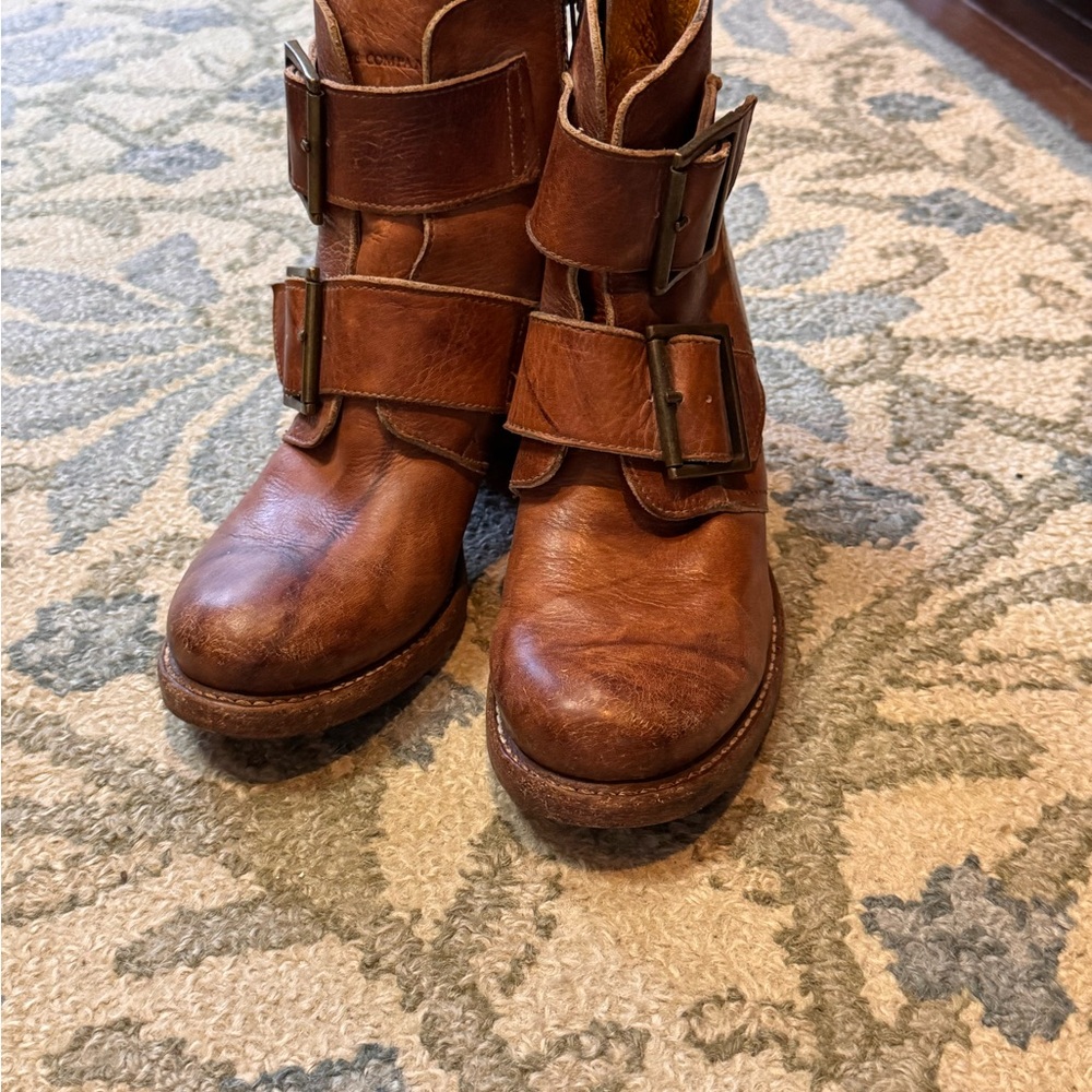 Frye Brown Leather Ankle Boots